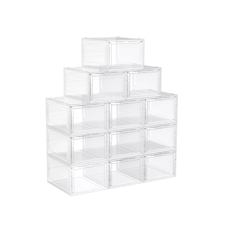 Clear Shoe Boxes - Transparent Shoe Organizers for Easy Viewing and Neat Storage image number 0