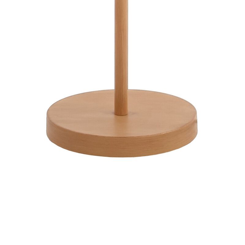 Nando 2-Light Coastal Bohemian Iron/Rattan LED Floor Lamp with Pull-Chain