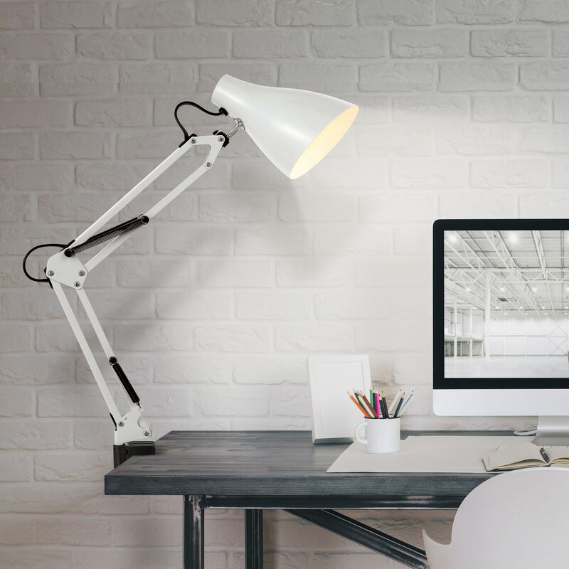 Odile Classic Industrial Adjustable Articulated Clamp On LED Task Lamp