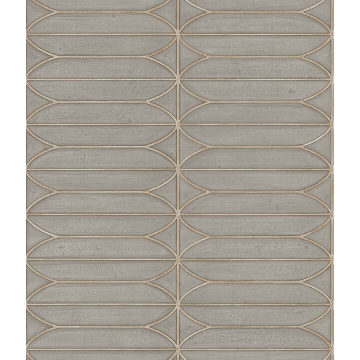 Warm Grey Pavilion Wallpaper