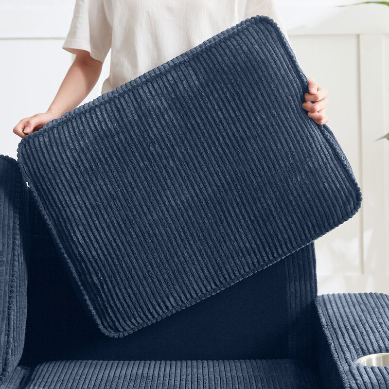 TATEUS Fabric sofa,Modern Compressed Couch,3-Seater Sofa