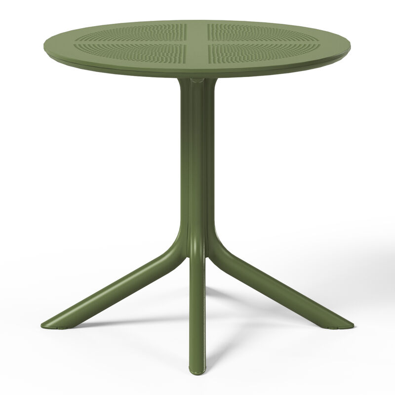 WestinTrends 31.5" Round Plastic Outdoor Patio Dining Table for 4