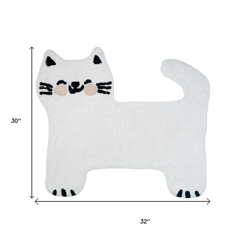 HomeRoots Kitty Cat Youthful Washable Area Rug image number 3