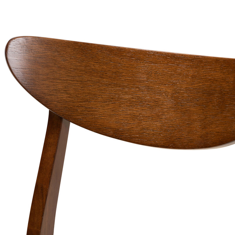 Baxton Studio Parlin  Transitional Grey Fabric Upholstered Wood 4 Piece Dining Chair Set