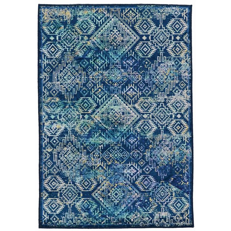 Linon Emerald Duluth Navy & Teal, Rug