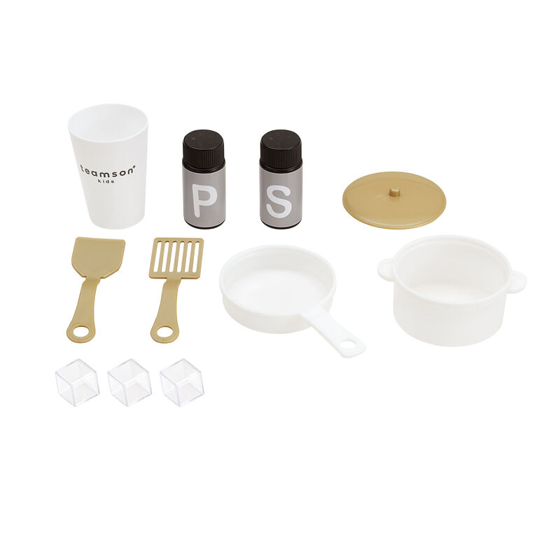 Teamson Kids Little Chef Morocco Play Kitchen & 11 pc. Accessory Set, White/Natural image number 3