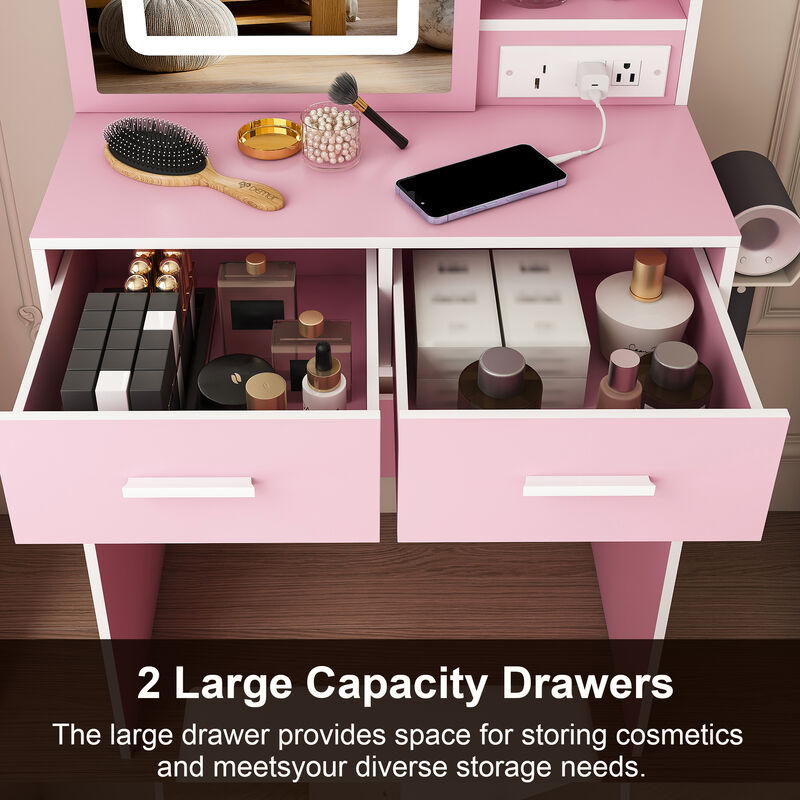 Blagem Small Makeup Vanity Desk with Mirror image number 7