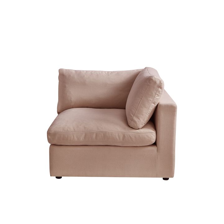 Rustic Manor Alissa Linen Modular Right Arm Sofa Seat
