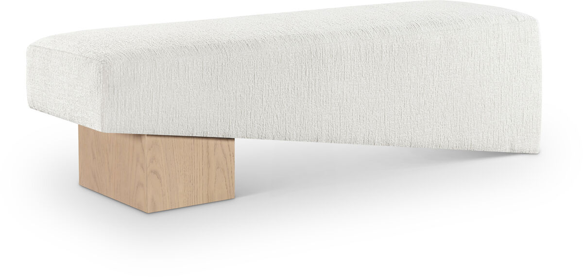 Meridian Furniture Alora Cream Fabric Bench