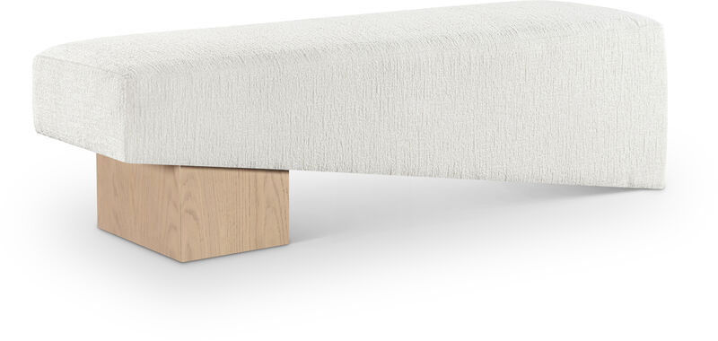 Meridian Furniture Alora Cream Fabric Bench