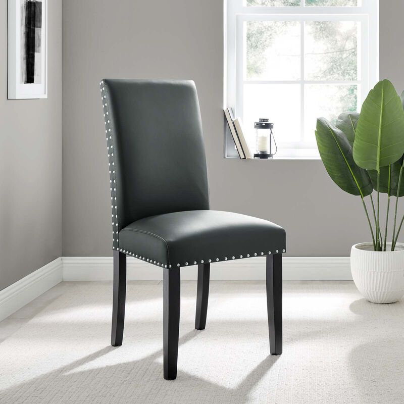 Parcel Dining Vinyl Side Chair-Benzara image number 7