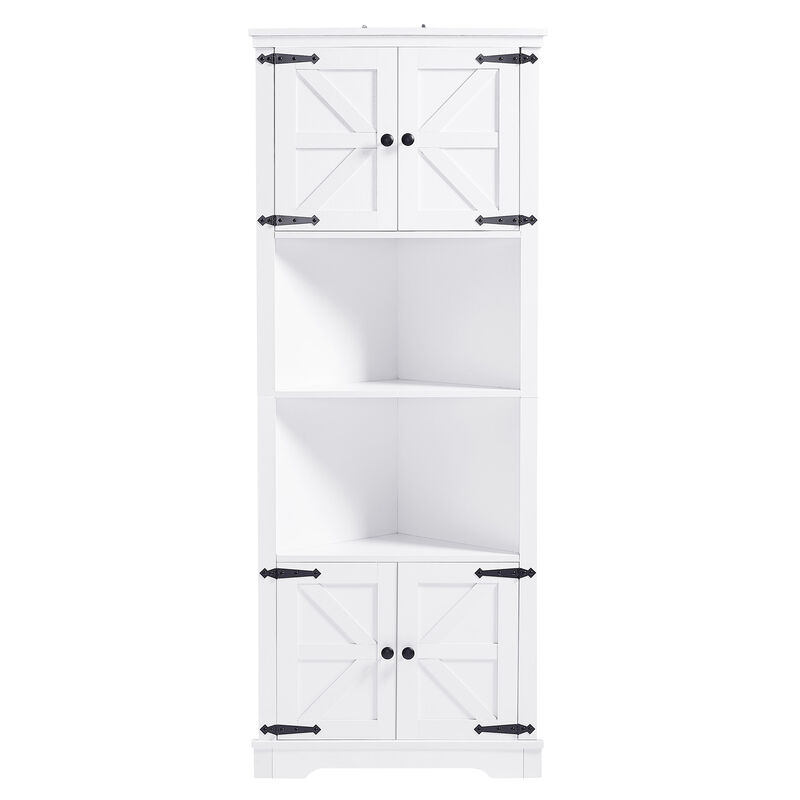 Merax Modern Tall White Bathroom Storage Cabinet