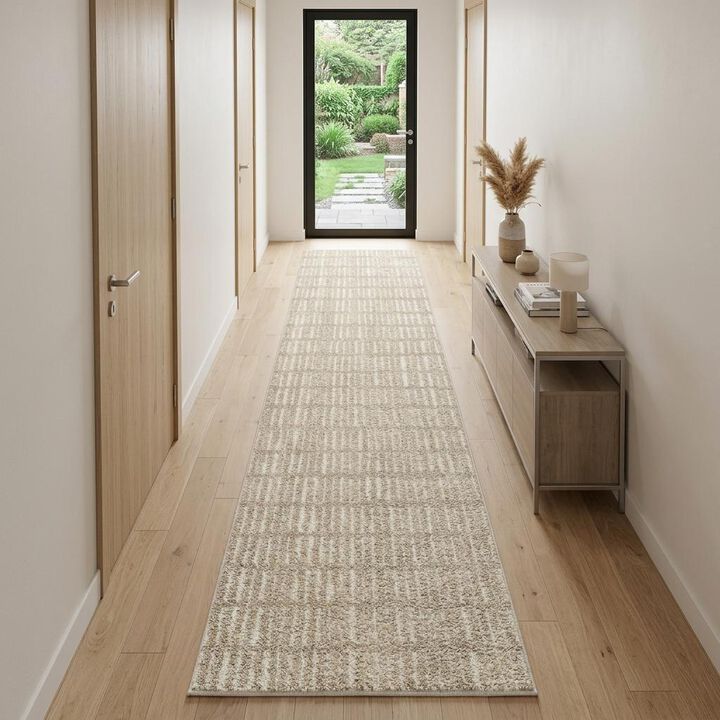 HomeRoots Geometric Runner Rug