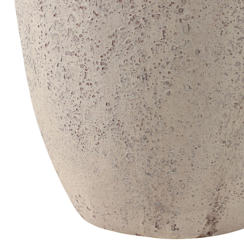 12x9" Terracotta Vase, White image number 4