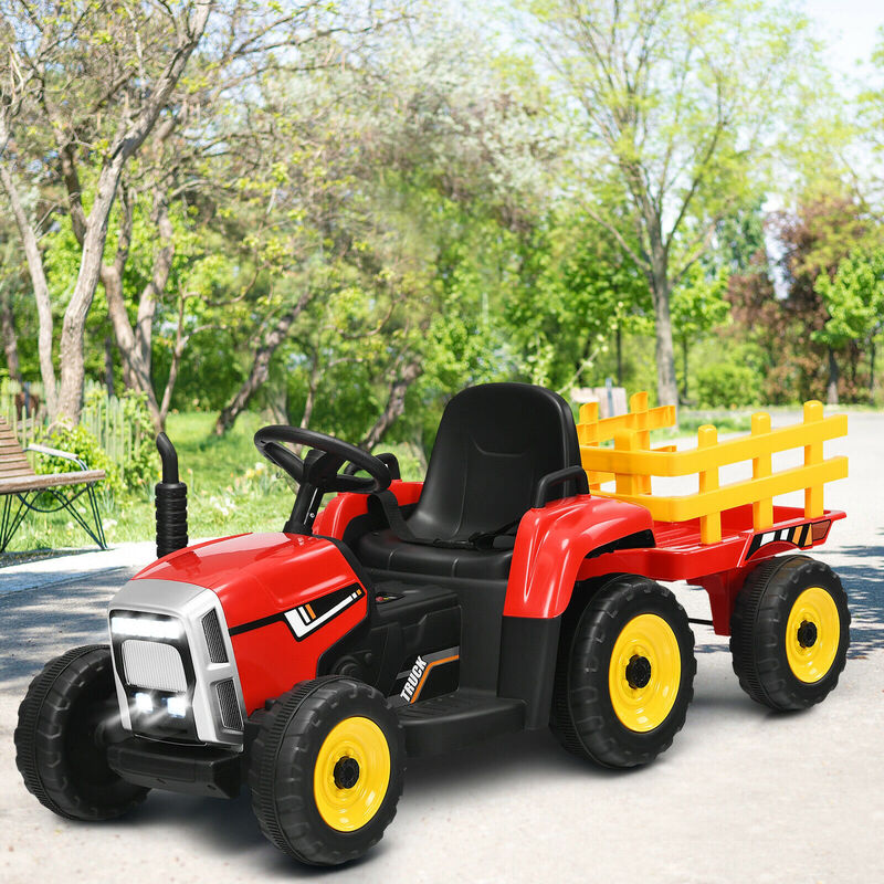 Kids 12V Ride On Tractor with 3 Speed Gears and Front Loader Ages 3 Plus image number 3