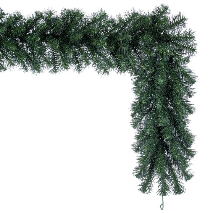 Vickerman 9' Douglas Fir Artificial Christmas Garland - Unlit - Faux Fir Christmas Garland - Indoor or Outdoor Garland - Reliable and Durable - Faux Realistic Garland