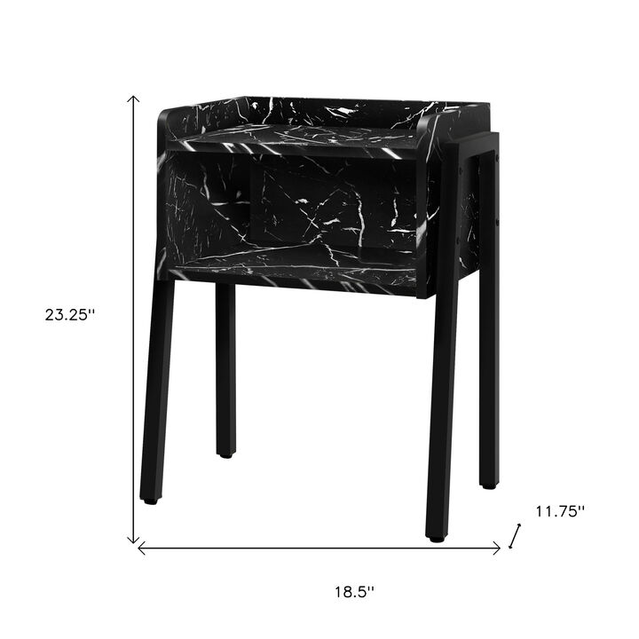 Compact Side Table with Bottom Shelf for Extra Storage and Display Space