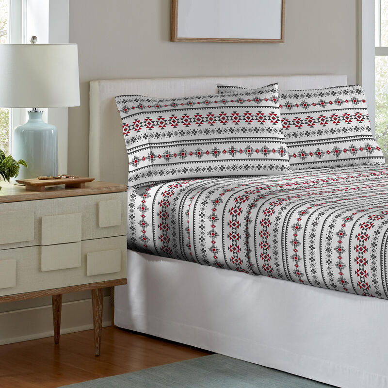 Pointehaven 180 GSM 100% Cotton Flannel Deep Pocket 4 pc Sheet Set