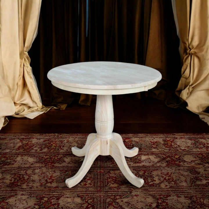 Solid Wood Round Dining Table with Pedestal Base for Modern Interiors