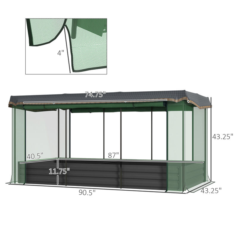 Hivvago Elevated Garden Bed with Protective Shade image number 2