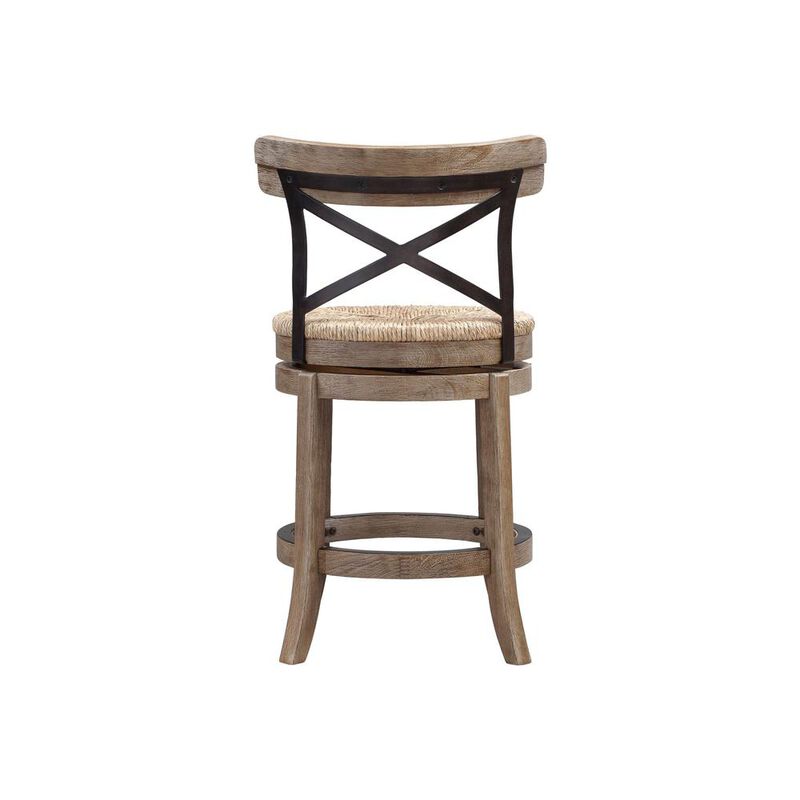 Boraam Myrtle Swivel Counter Stool - Wheat Wire-Brush