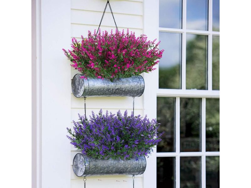24 Bundle Lavender Artificial Hanging Flowers UV Resistant Outdoor Window Box image number 2