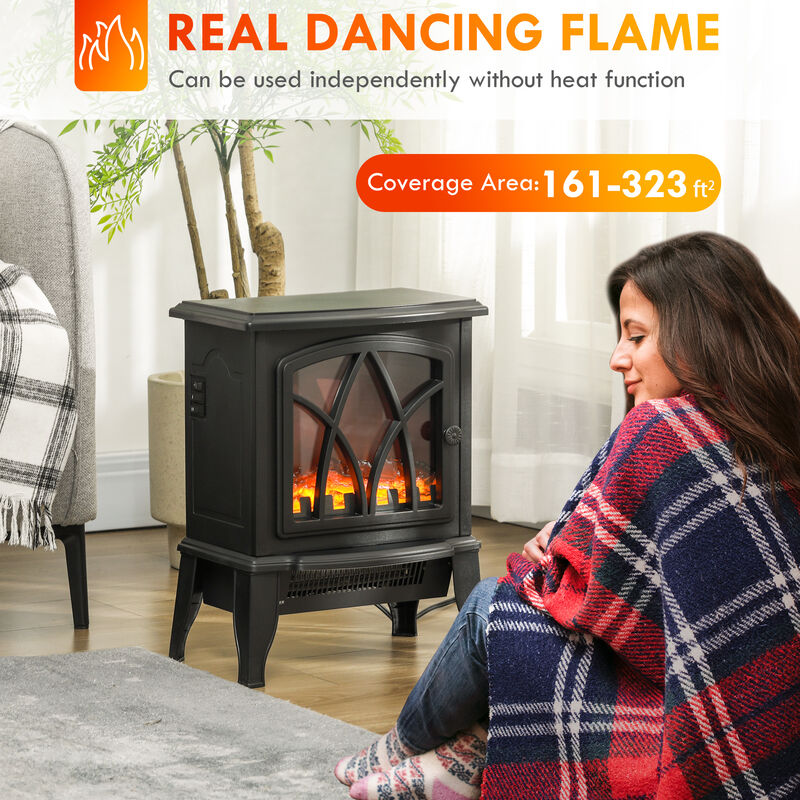Streamdale 18" Electric Fireplace Heater with Realistic Flame image number 4