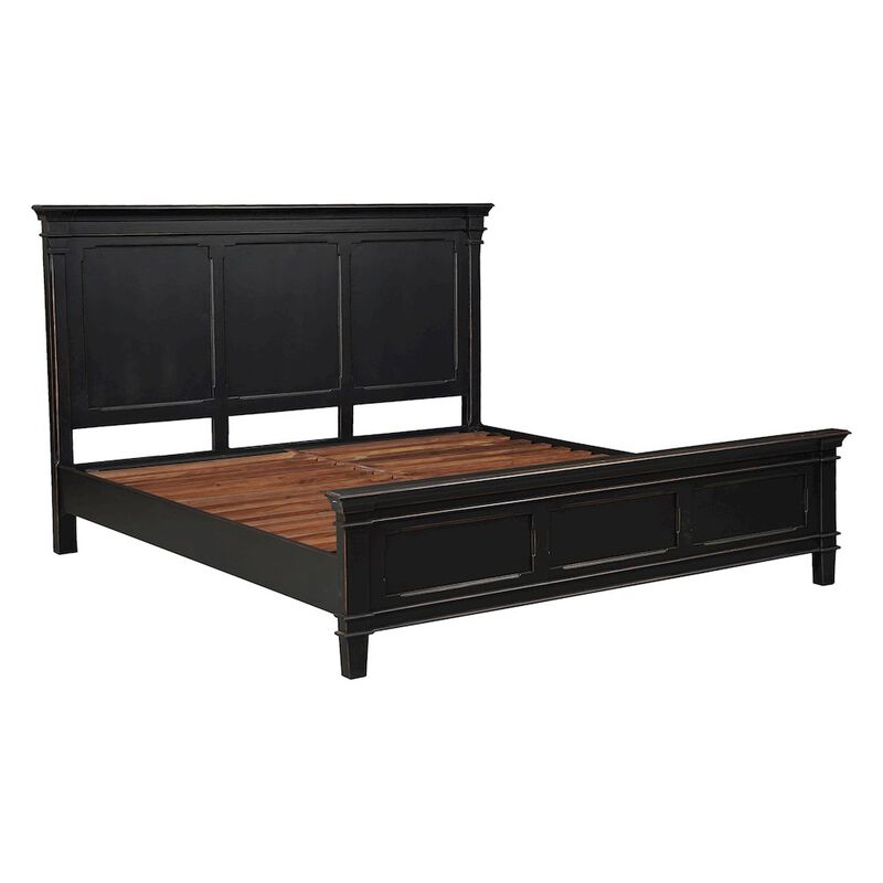 World Interiors Trento King Bed in Distressed Black image number 4