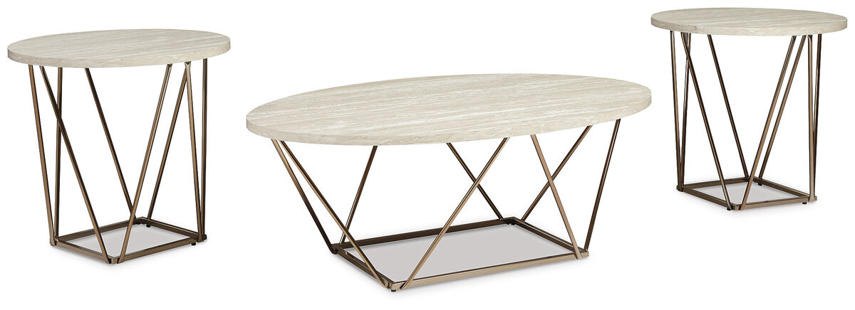 Tarica Faux Marble Table (Set of 3)
