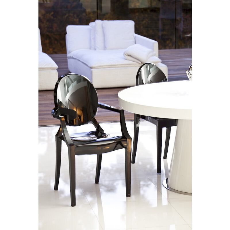 Pangea Home Bentley Arm Dining Chair Black - Set Of 4