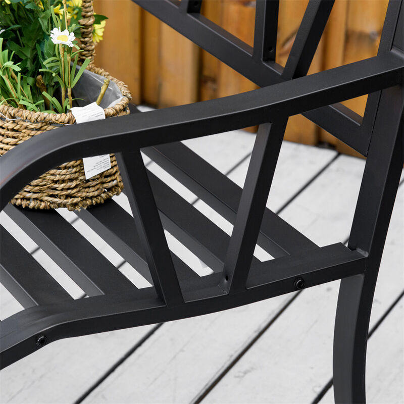 Weather-Resistant Outdoor Bench, Decorative and Functional Seating for Garden or Patio image number 6