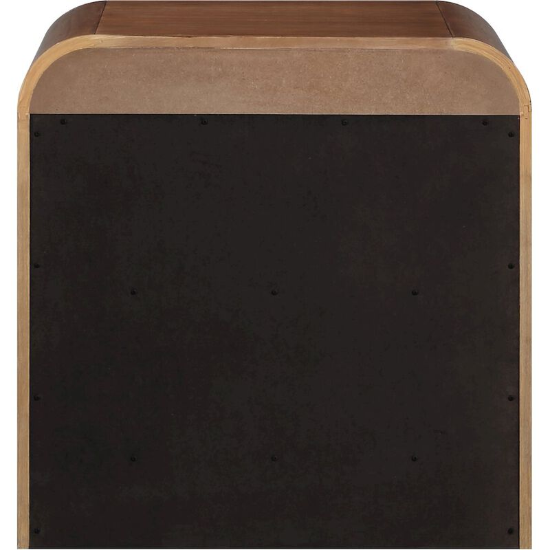 Meridian Furniture Fluted Walnut Night Stand