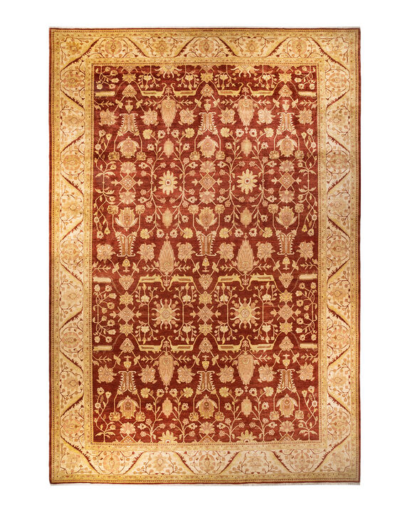 Eclectic, One-of-a-Kind Hand-Knotted Area Rug  - Orange, 12' 1" x 18' 2"