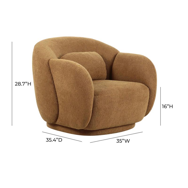 Casafoyer Misty Brown Boucle Accent Chair image number 2