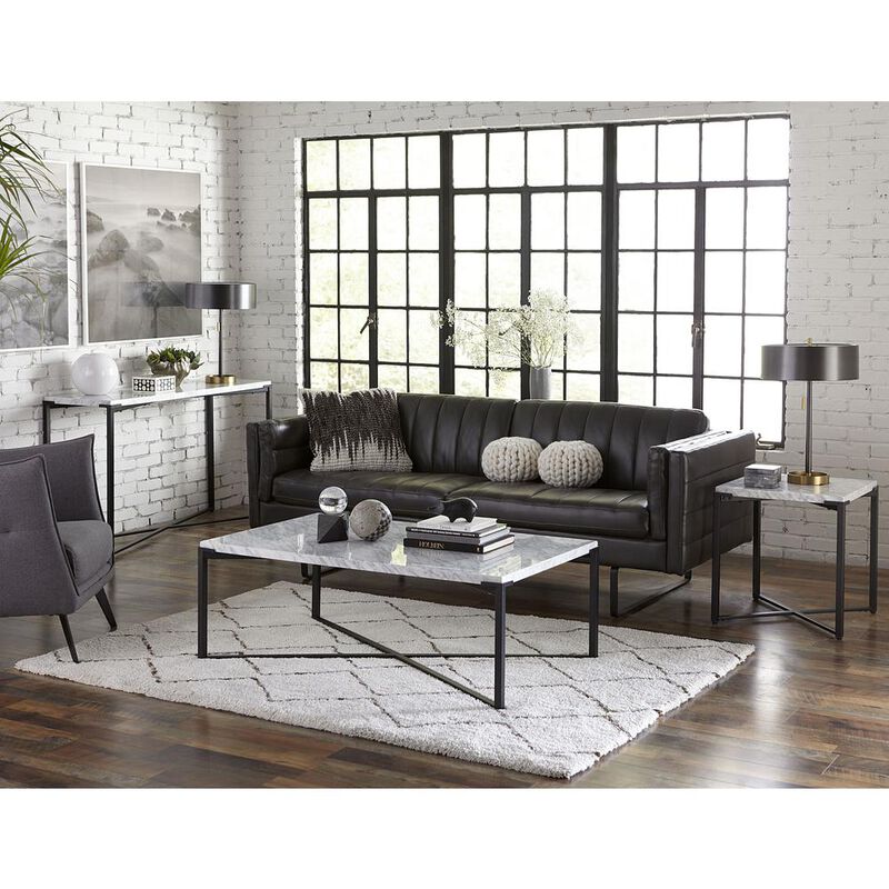 Modus Furniture Saxon End Table in Matte Black