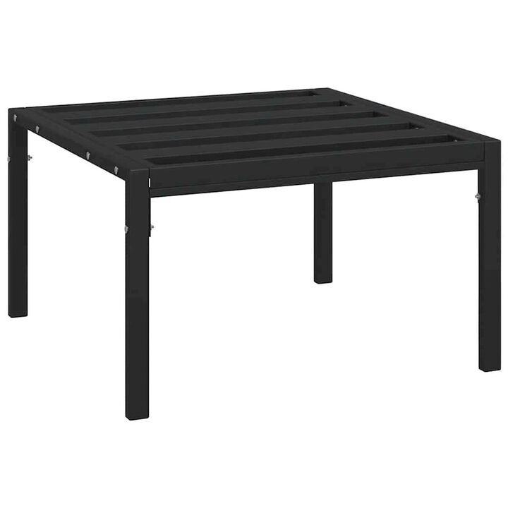 Garden Coffee Table Black Powder-coated steel Small Durable