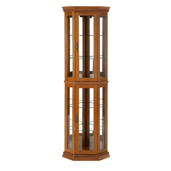 Wozisk Corner Display Cabinet with Lights