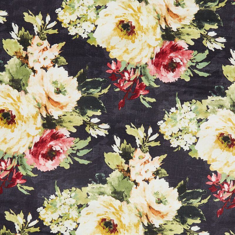 Peony Charcoal King Duvet Cover Set image number 4