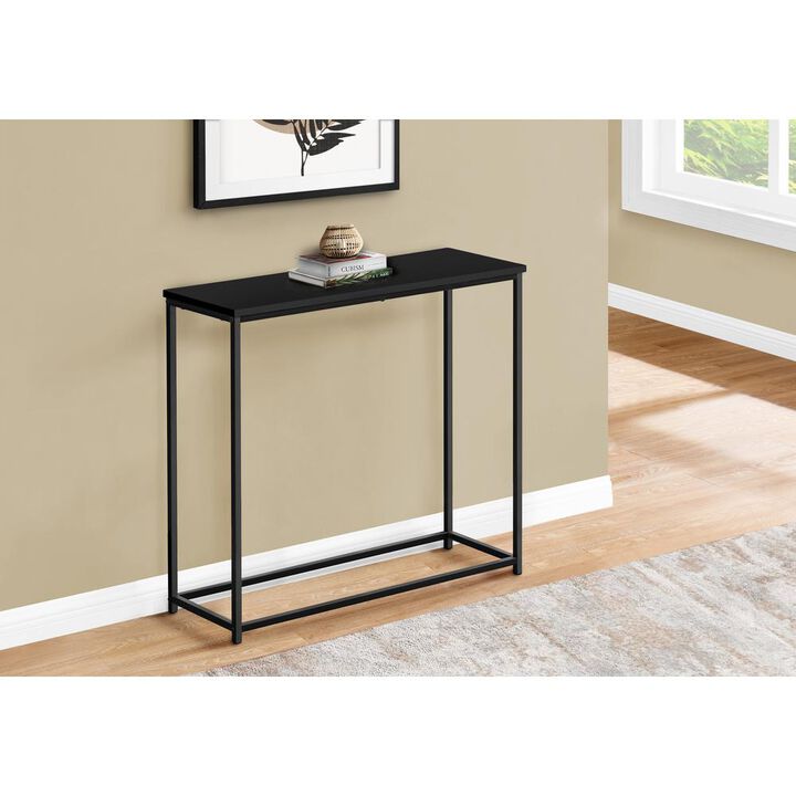 Accent Table, Console, Entryway, Narrow, Sofa, Living Room, Bedroom, Black