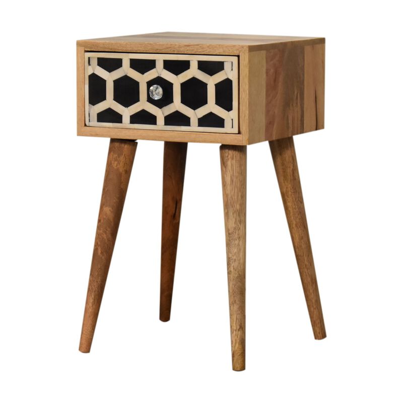 Mini  1 Drawer Bone Inlay NightStand