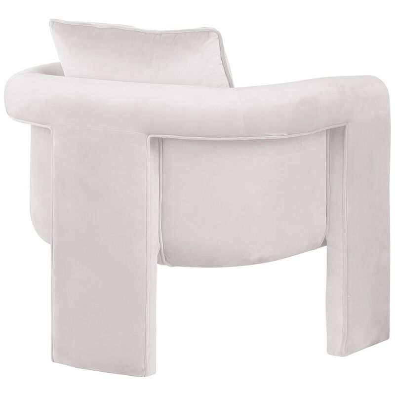 Meridian Furniture Sloan Cream Velvet Accent Chair