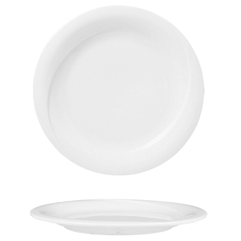 X-tanbul dia.9" Round White Porcelain Plate (Set of 4) image number 2