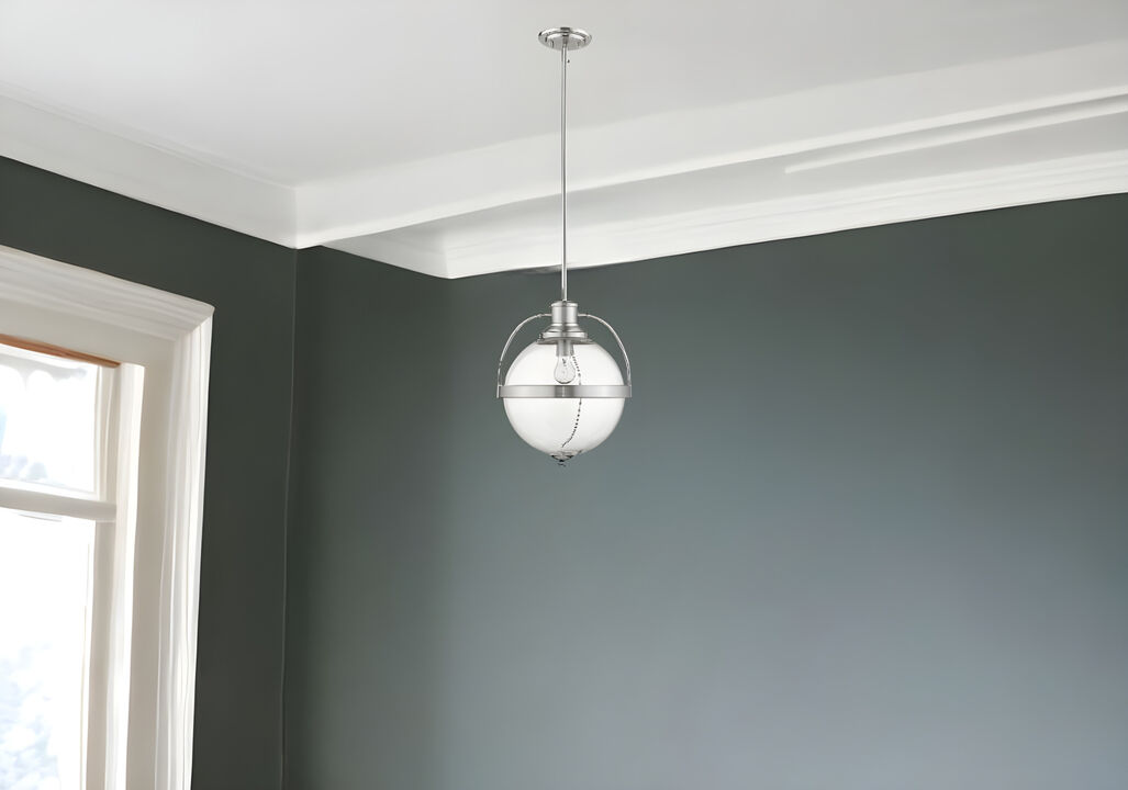 Hivvago Kassian 1-Light Satin Nickel Pendant