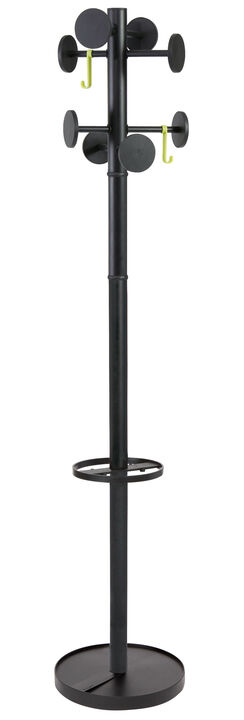 Coat stand Stan - 8 pegs - Black