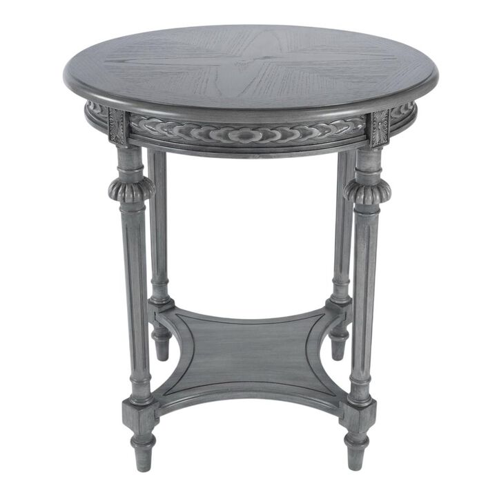 Butler Specialty Hellinger Round Lamp Table, Gray