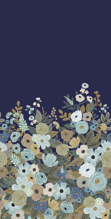 Garden Party Navy Wall Mural