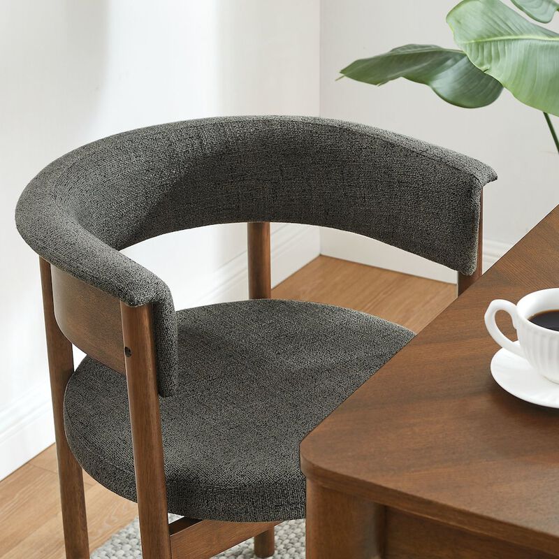 Clea Curved Upholstered Dining Chairs Set Of 2 image number 9