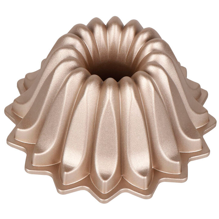Baker's Secret Fluted Cake Pan, Extra Thick Cast Aluminum 2 Layers Nonstick Coating