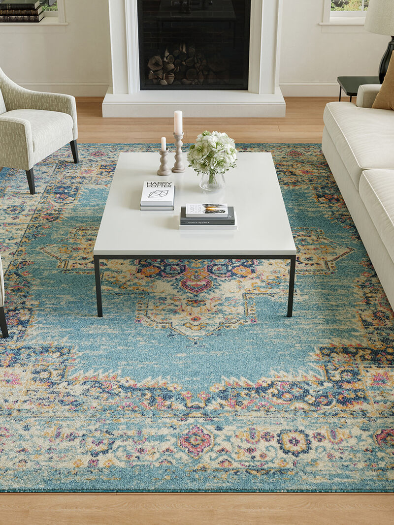 Passion PSN03 Light Blue 6'7" x 9'6" Rug image number 1