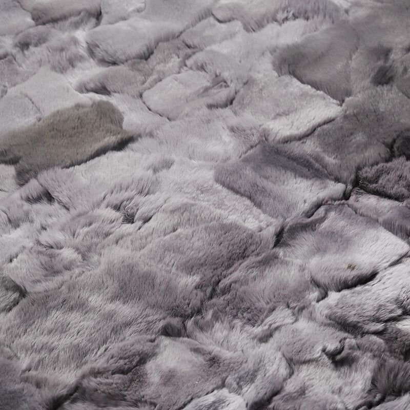 Gray Tuscan Rug Handmade Genuine Tuscan Leather Carpet, Modern Luxury Rectangular Rug, Custom Size Living Room Rug in Gray Shades image number 2